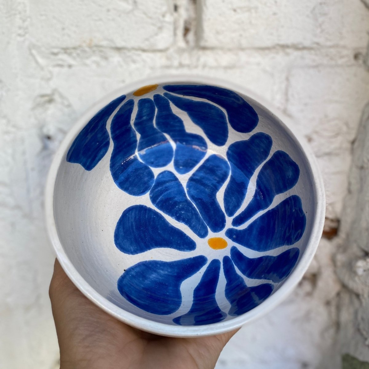 CASAREVIVA - Tigela com flores azuis - CASAREVIVA - ceramica